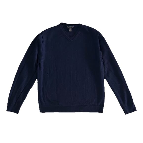 Banana Republic Men’s Navy Blue 100% Extra Fine Italian Merino Wool Sweater Sz M - Picture 1 of 4
